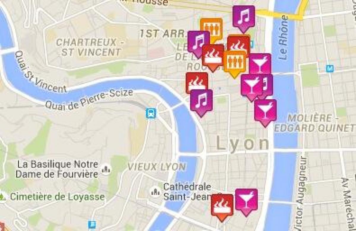 kaart gay-Lyon