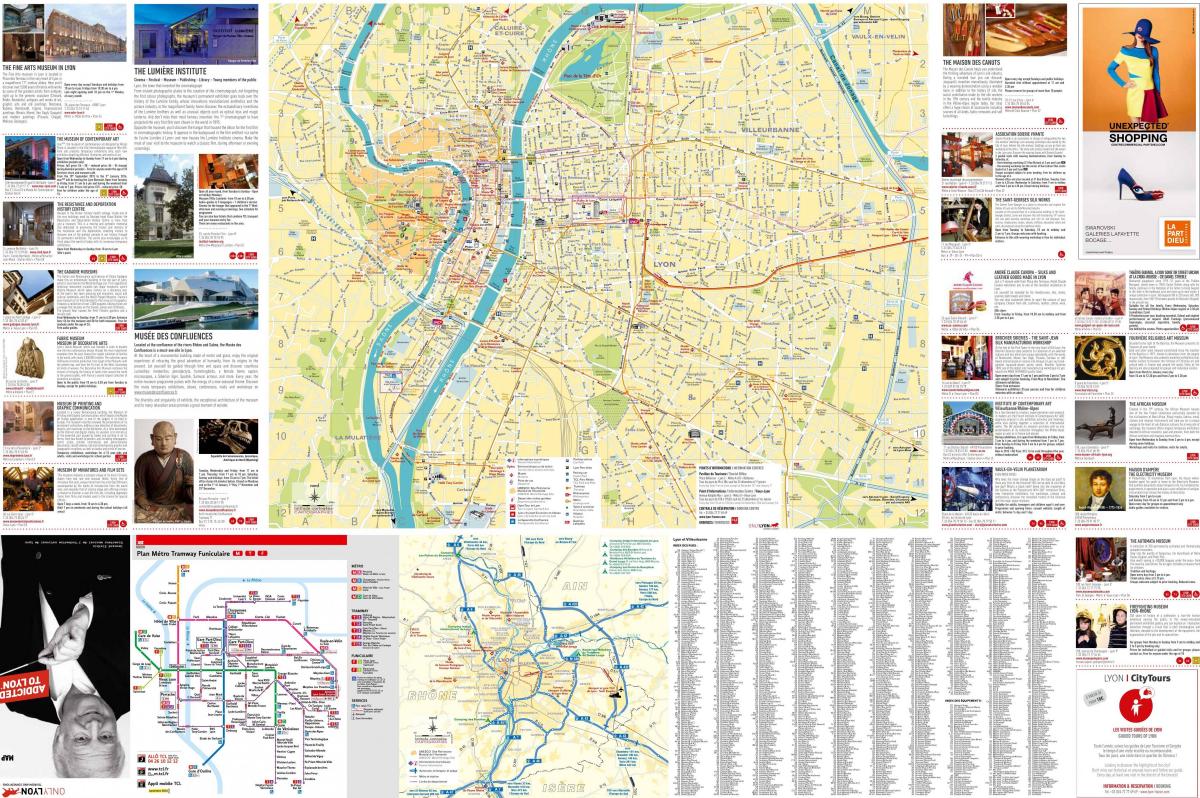 Lyon prantsusmaa tourist map