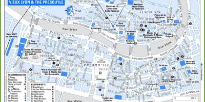 Kaart Lyon centre
