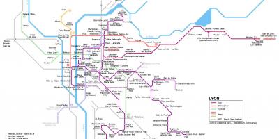 Kaart rhone express Lyon